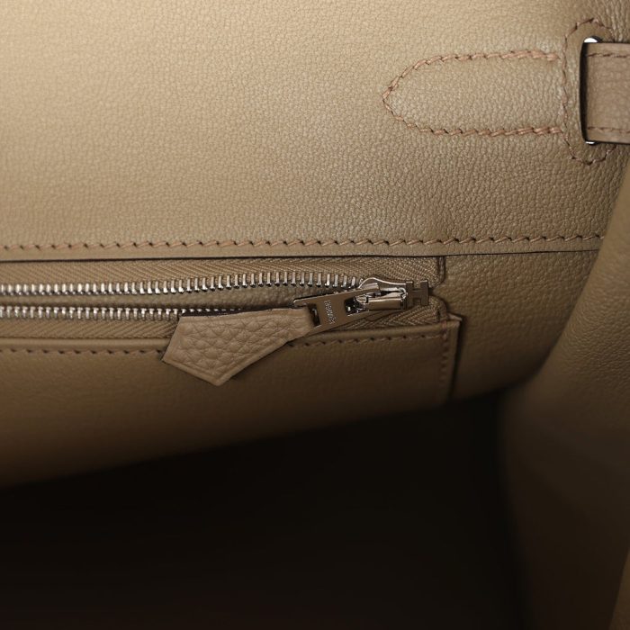 Handmade Bag HB 35 Beige Marfa Togo Palladium Hardware - 图片 8