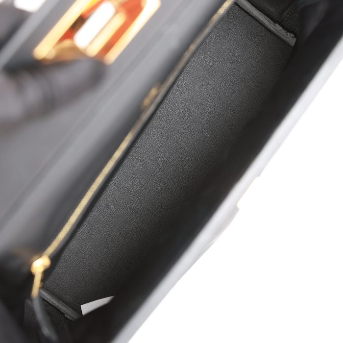 Handmade Bag 29 Black Togo and Swift Gold Hardware - 图片 7