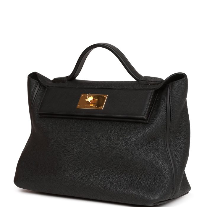 Handmade Bag 29 Black Togo and Swift Gold Hardware - 图片 2