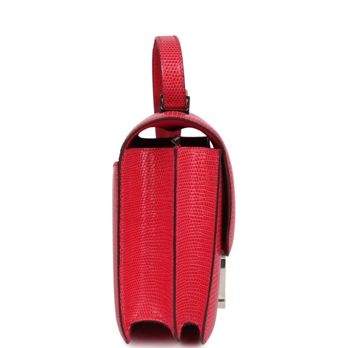 Handmade Bag HC 24 Rose Extreme Shiny Varanus Niloticus Lizard Palladium Hardware - 图片 3