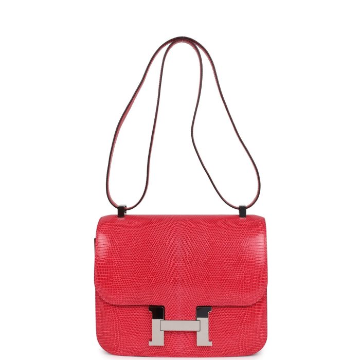 Handmade Bag HC 24 Rose Extreme Shiny Varanus Niloticus Lizard Palladium Hardware - 图片 6