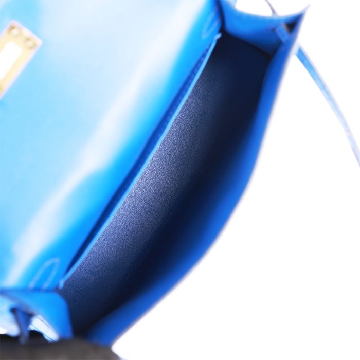 Handmade HKS 20 Bleu Royal Matte Alligator Gold Hardware - 图片 8
