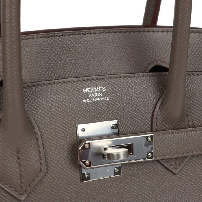 Hermes Birkin Sellier 30 Etain Epsom Palladium Hardware - 图片 6