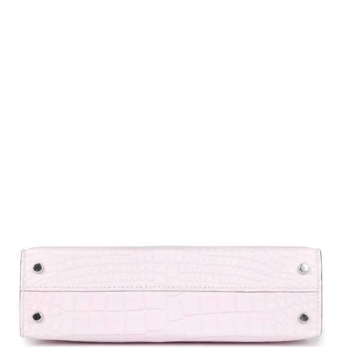 Handmade HKS 20 Mauve Pale Boreal Satin Alligator Palladium Hardware - 图片 6