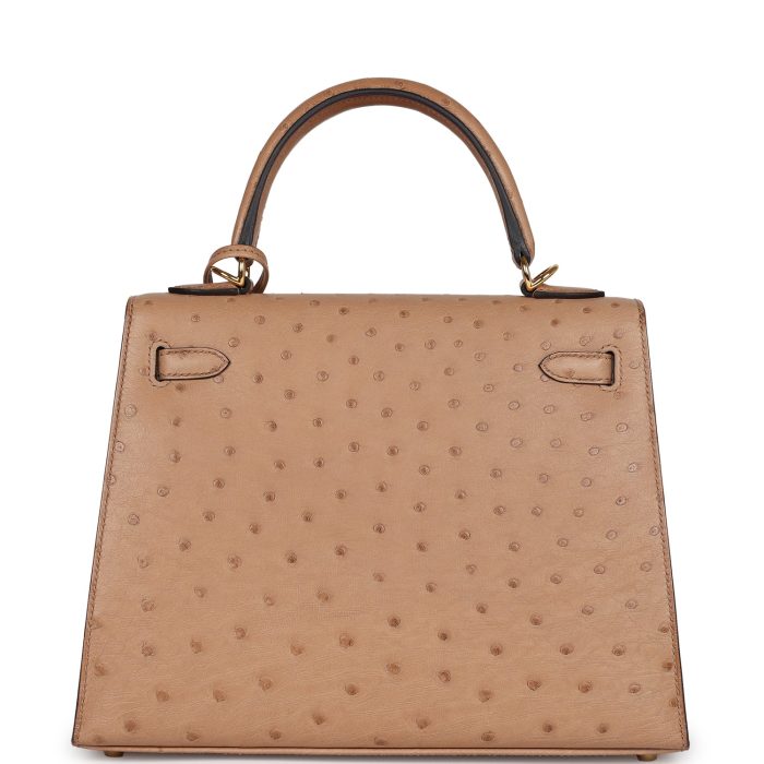 Handmade HKS 25 Chai Ostrich Gold Hardware - 图片 5