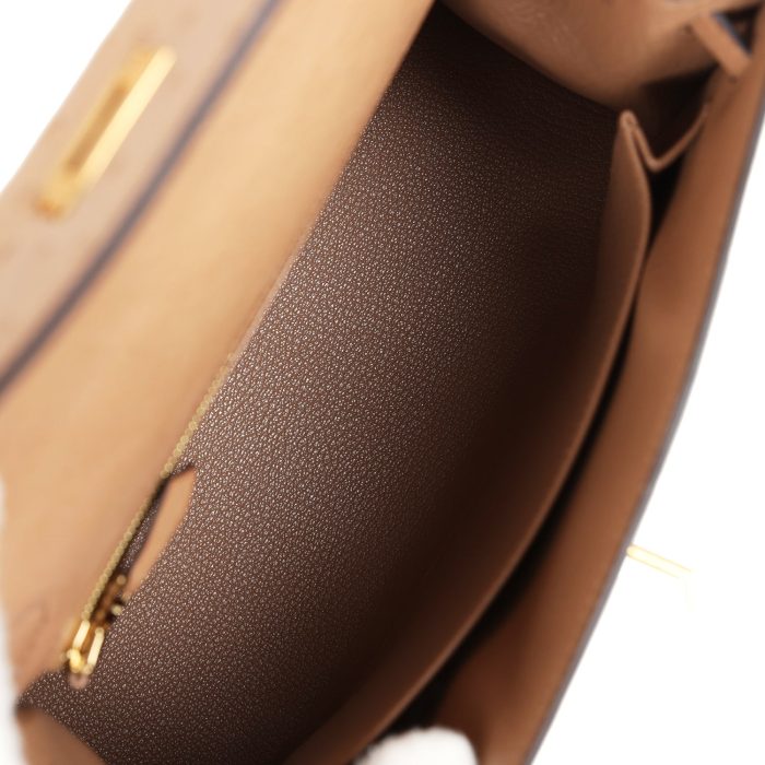 Handmade HKS 25 Chai Ostrich Gold Hardware - 图片 8