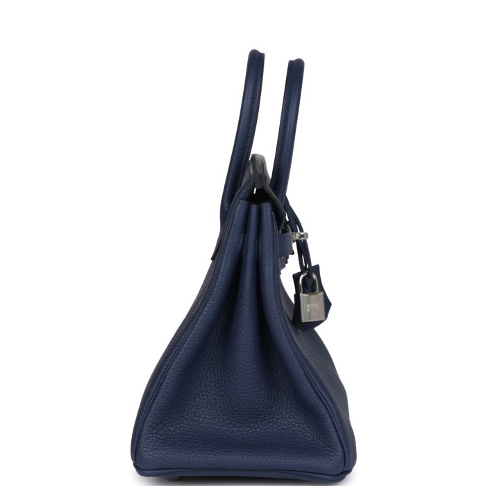 Handmade Bag HB 25 Bleu Saphir Togo Palladium Hardware - 图片 3