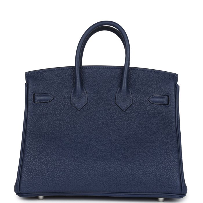 Handmade Bag HB 25 Bleu Saphir Togo Palladium Hardware - 图片 4