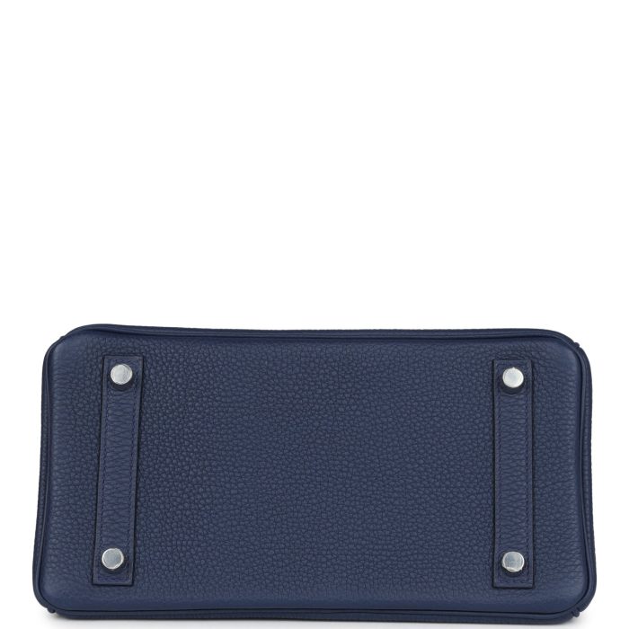 Handmade Bag HB 25 Bleu Saphir Togo Palladium Hardware - 图片 5