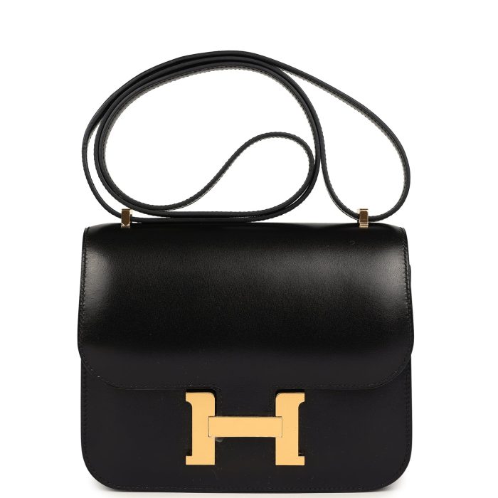 Handmade Bag HC 18 Black Box Gold Hardware