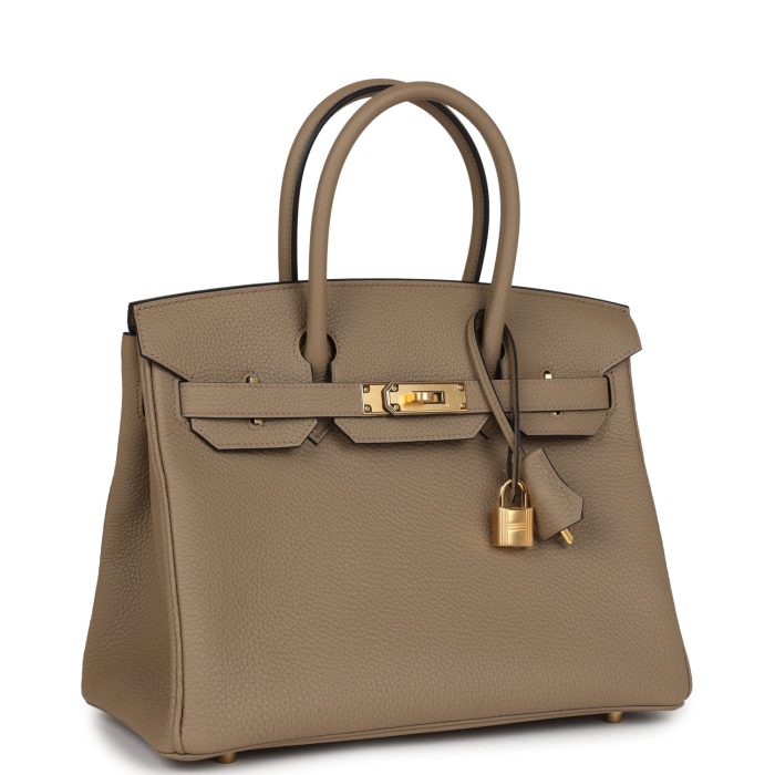 Handmade Bag HB 30 Beige Marfa Togo Gold Hardware - 图片 2