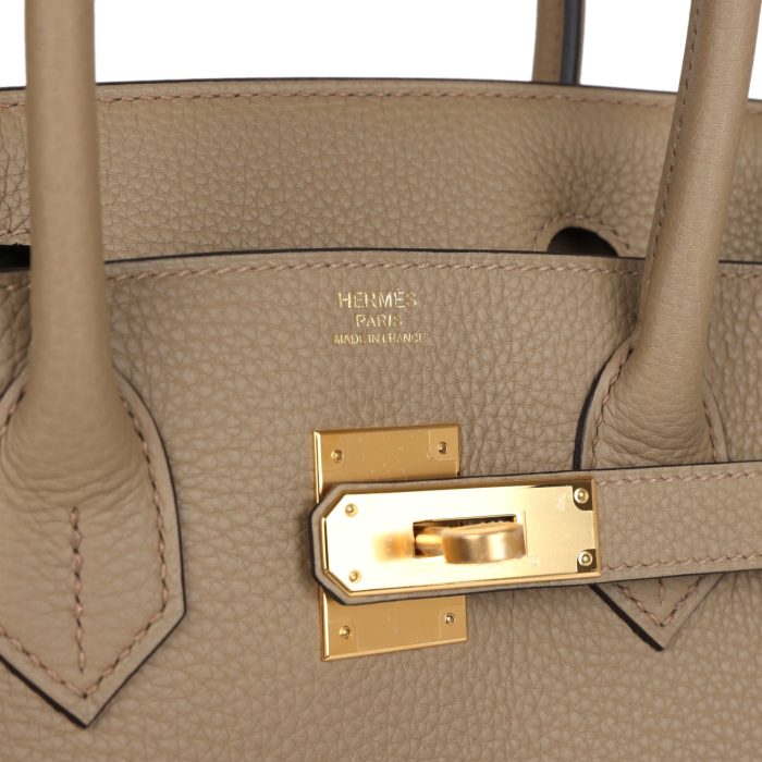 Handmade Bag HB 30 Beige Marfa Togo Gold Hardware - 图片 6