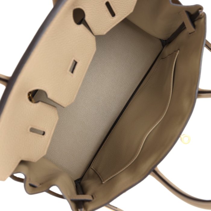 Handmade Bag HB 30 Beige Marfa Togo Gold Hardware - 图片 7