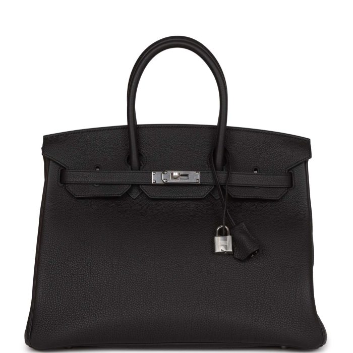Handmade Bag HB 35 Black Togo Palladium Hardware