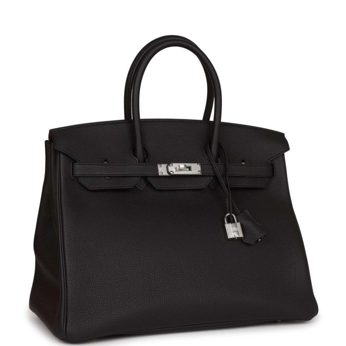 Handmade Bag HB 35 Black Togo Palladium Hardware - 图片 2