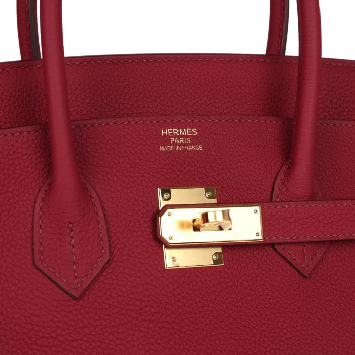 Handmade Bag HB 35 Rubis Togo Gold Hardware - 图片 6