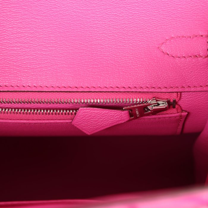 Handmade Bag HB 25 Rose Shocking Matte Alligator Palladium Hardware - 图片 8