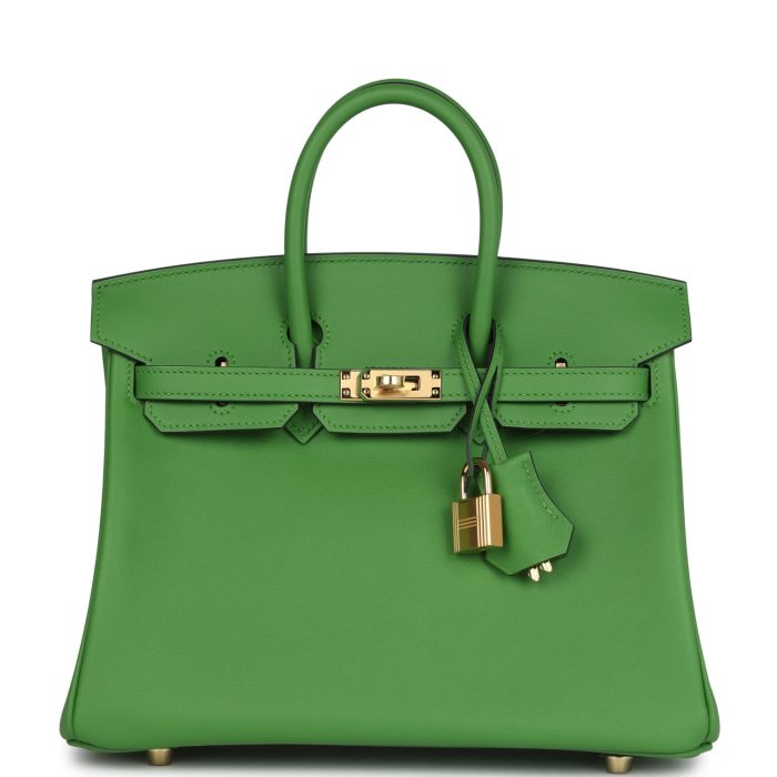 Handmade Bag HB 25 Vert Yucca Swift Gold Hardware