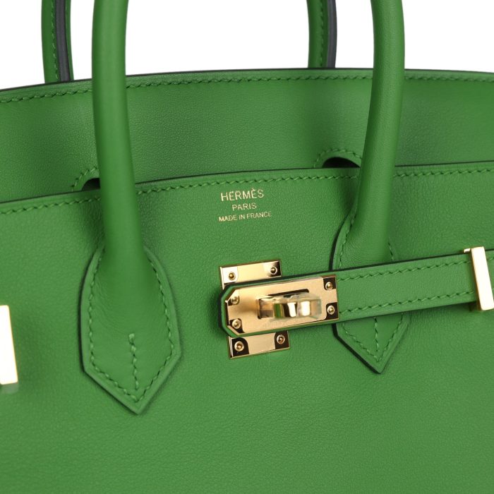 Handmade Bag HB 25 Vert Yucca Swift Gold Hardware - 图片 6