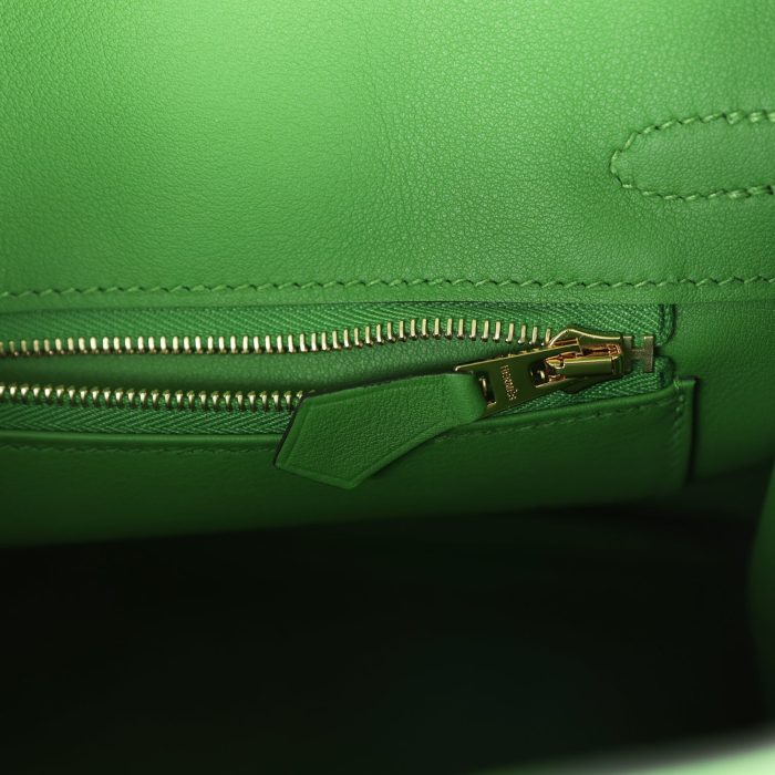Handmade Bag HB 25 Vert Yucca Swift Gold Hardware - 图片 8