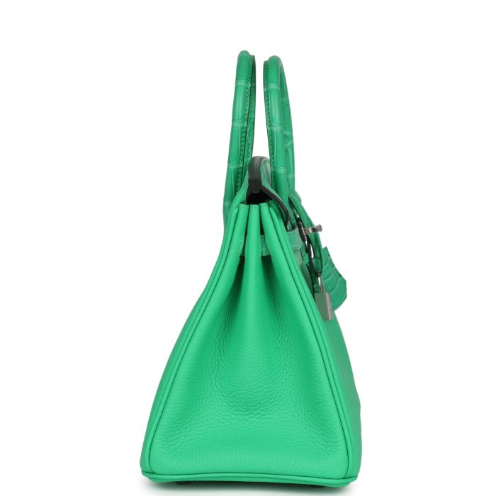 Handmade Bag HB 25 Vert Comics Togo and Matte Alligator Touch Palladium Hardware - 图片 3