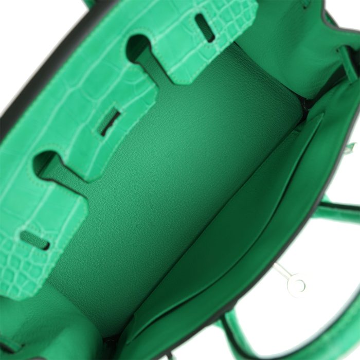 Handmade Bag HB 25 Vert Comics Togo and Matte Alligator Touch Palladium Hardware - 图片 7
