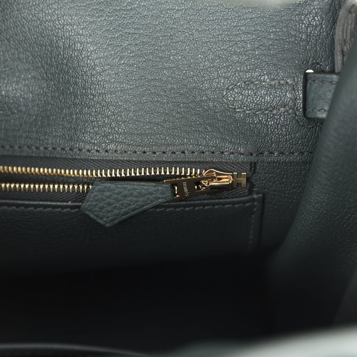 Handmade Bag HB 25 Vert Mangrove Togo Permabrass Hardware - 图片 8