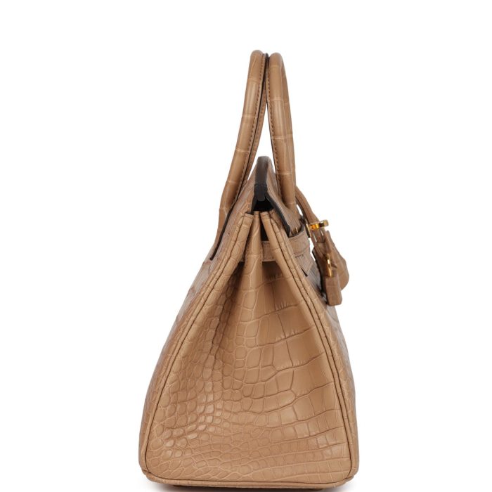 Handmade Bag HB 25 Chai Matte Alligator Gold Hardware - 图片 4