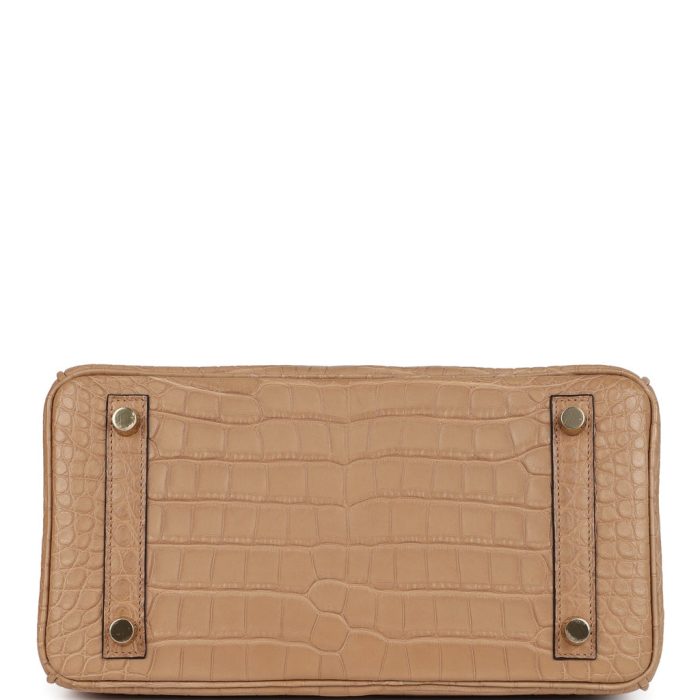 Handmade Bag HB 25 Chai Matte Alligator Gold Hardware - 图片 6