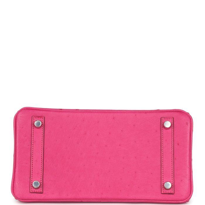 Handmade Bag HB 25 Rose Tyrien Ostrich Palladium Hardware - 图片 5