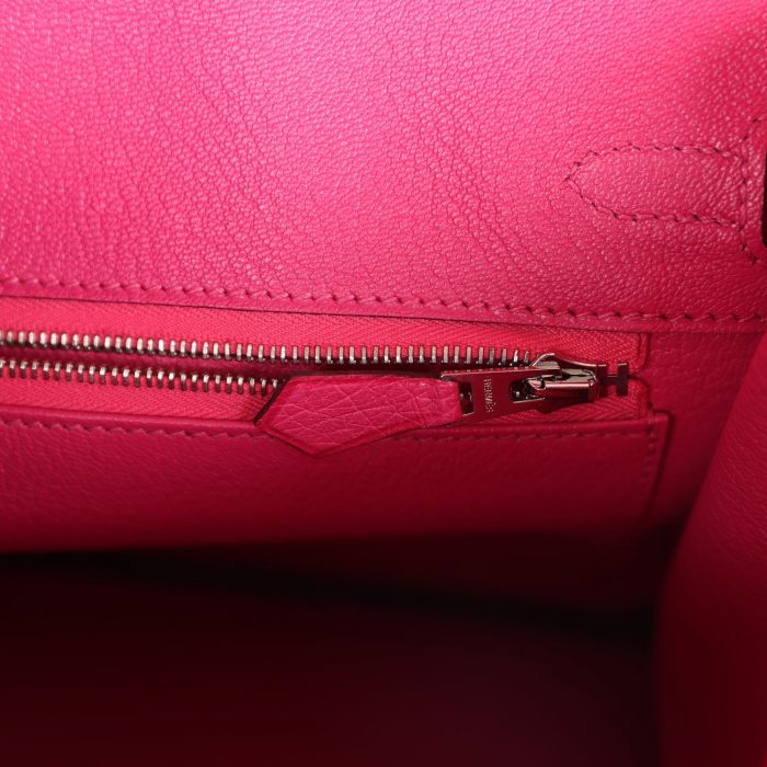 Handmade Bag HB 25 Rose Tyrien Ostrich Palladium Hardware - 图片 8
