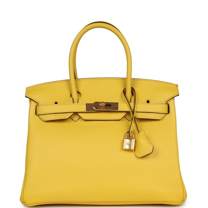Handmade Bag HB 30 Jaune de Naples Novillo Gold Hardware