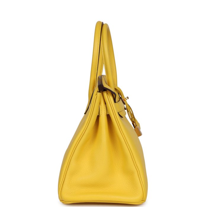 Handmade Bag HB 30 Jaune de Naples Novillo Gold Hardware - 图片 3