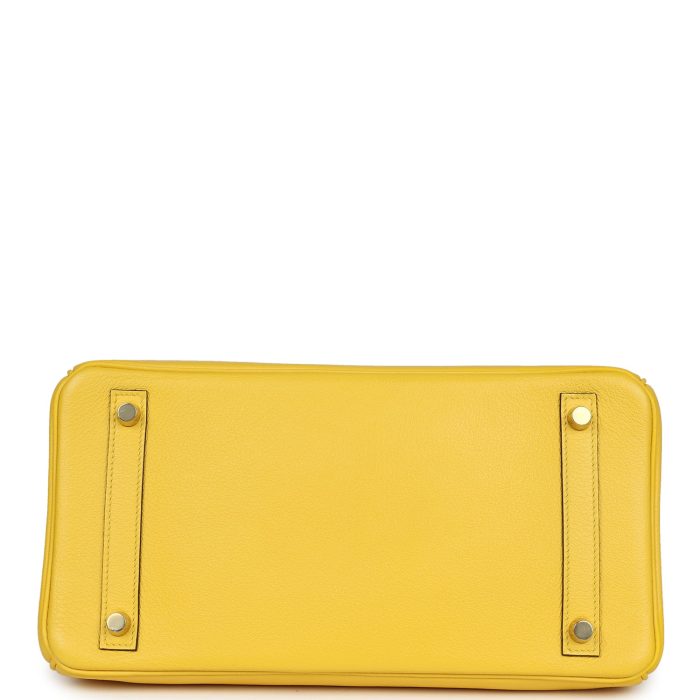 Handmade Bag HB 30 Jaune de Naples Novillo Gold Hardware - 图片 5