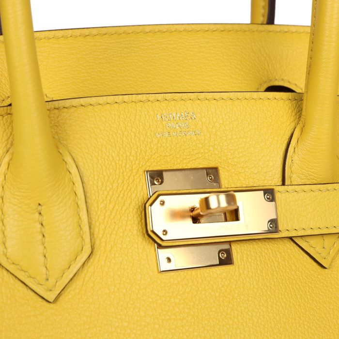 Handmade Bag HB 30 Jaune de Naples Novillo Gold Hardware - 图片 6