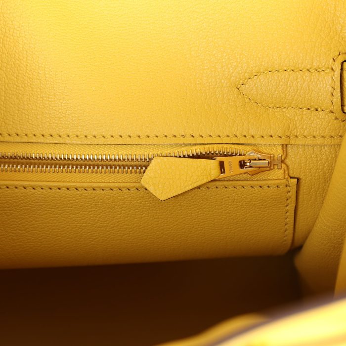 Handmade Bag HB 30 Jaune de Naples Novillo Gold Hardware - 图片 8