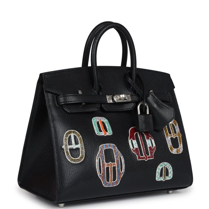 Handmade Bag HB Sellier 20 “Bouclerie Moderne Casaque” Black Chevre Chamkila Palladium Hardware：圖片 2