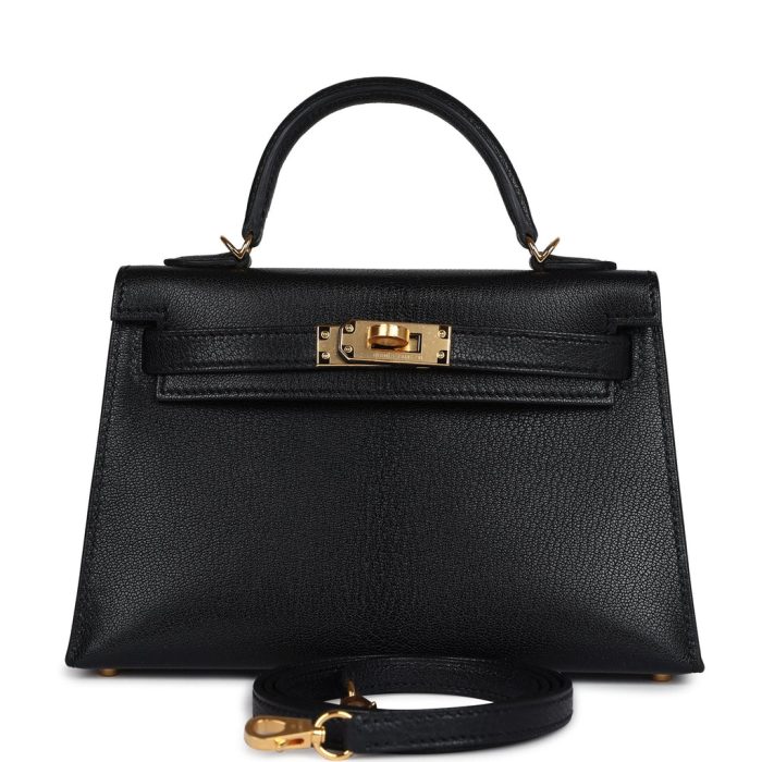 Handmade HKS 20 Black Chevre Mysore Gold Hardware