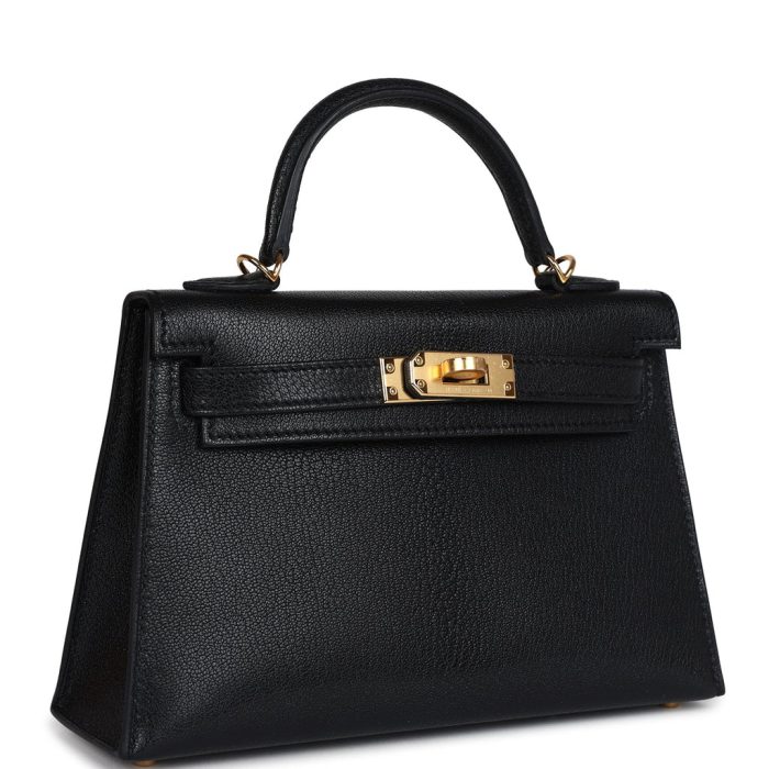 Handmade HKS 20 Black Chevre Mysore Gold Hardware - 图片 2