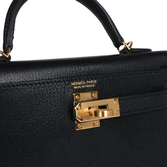 Handmade HKS 20 Black Chevre Mysore Gold Hardware - 图片 6