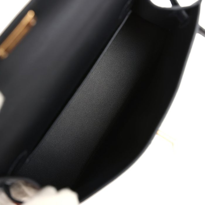 Handmade HKS 20 Black Chevre Mysore Gold Hardware - 图片 7