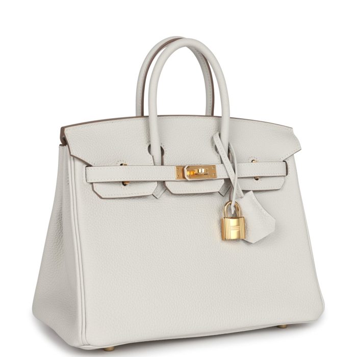 Handmade Bag HB 25 Gris Pale Togo Gold Hardware - 图片 2