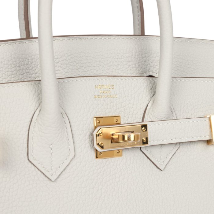 Handmade Bag HB 25 Gris Pale Togo Gold Hardware - 图片 6