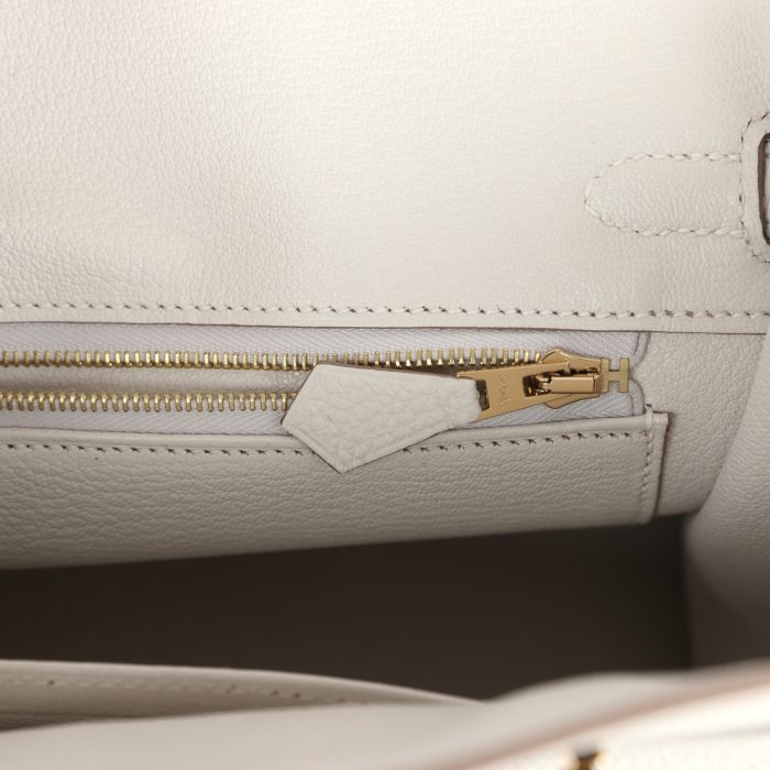 Handmade Bag HB 25 Gris Pale Togo Gold Hardware - 图片 8