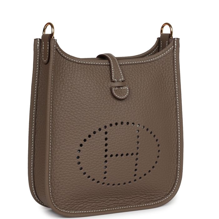 Handmade Bag HE TPM Etoupe Clemence Gold Hardware - 图片 2