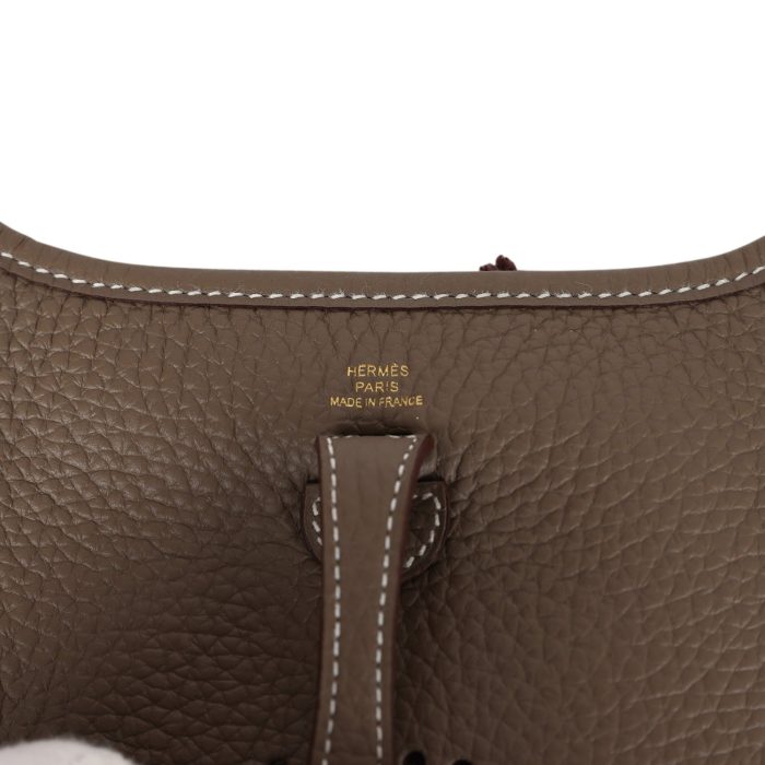 Handmade Bag HE TPM Etoupe Clemence Gold Hardware - 图片 7