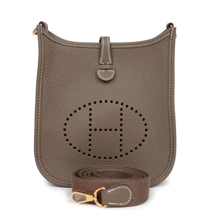 Handmade Bag HE TPM Etoupe Clemence Gold Hardware - 图片 9