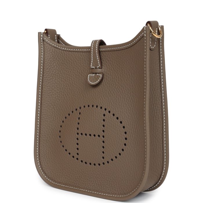 Handmade Bag HE TPM Etoupe Clemence Gold Hardware - 图片 10