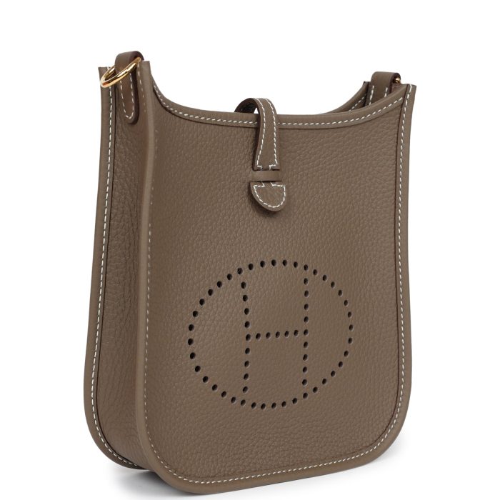 Handmade Bag HE TPM Etoupe Clemence Gold Hardware - 图片 11