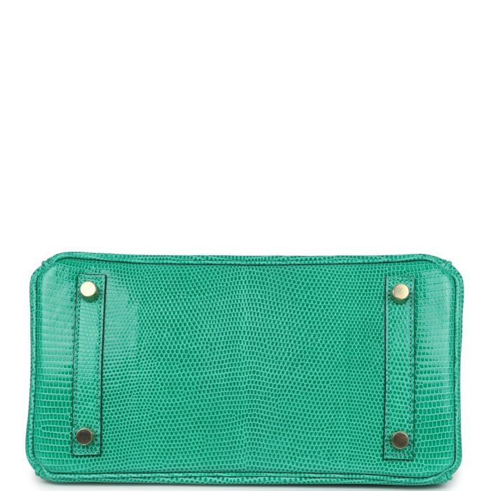Handmade Bag HB 25 Menthe Varanus Niloticus Lizard Gold Hardware - 图片 5
